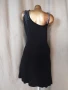 2XL/3XL Черна семпла рокля със сребристи пайети , снимка 4