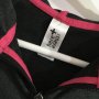 Спортно марково еластично горнище с джобове и качулка в тъмно сиво, снимка 4