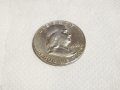 Рядък голям американски сребърен долар, халф долар, Franklin Half Dollar 1963  сребро, снимка 3