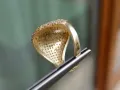 Сребърен 925 пръстен с позлата 175, снимка 4