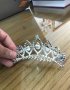 Тиара мини корона с лилави камъни за забождане в коса прическа сватба детска и дамска универсална, снимка 2