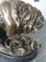 60см-22кг Barye статуя-композиция/голяма бронзова скулптура/фигура на лъв и змия, снимка 8