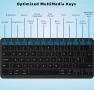 Безжична клавиатура Qulose, акумулаторна мини клавиатура Bluetooth, медийни клавиши, снимка 3