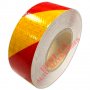 Тиксо 3D ефект светлоотразителна лента жълто и червено 25м Х 5см., снимка 2