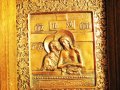 Старинна медна икона Дева Мария, Богородица и Исус Христос  - Внос Израел, Йерусалим, снимка 1 - Декорация за дома - 35658230