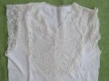Бял дамски корсаж без ръкав  с изящна дантела, нов, размер М, снимка 3
