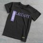 Тениска Lacoste Мъжка черна, снимка 1 - Тениски - 44406900