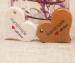 50 бр сърце сърца Handmade with love Тагове табелки етикети картонени подаръци ръчна изработка, снимка 2