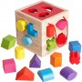 3582 Дървен куб с геометрични фигури, снимка 4