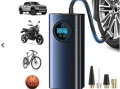 Преносим компресор за гуми (помпа) с LED дисплей и вградена батерия Air Pump Промо цена!, снимка 1