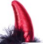 Нови Червени Рога на Дявола Хелоуин Аксесоар с Черен Плюш, снимка 5