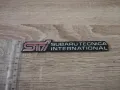 Subaru STI емблема черно с червено, снимка 6
