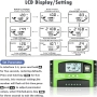 60A MPPT соларен контролер за зареждане, 12V/24V, снимка 5