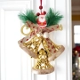 6209 Коледна украса за окачване Камбанки с Дядо Коледа, 20×14 см, снимка 1