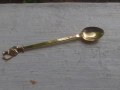 Стари български позлатени лъжички за кафе - минт с етикети, снимка 3
