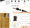 Rovnoes Външни струнни светлини 7,6 метра, 12+1 G40 LED крушки, IP 64, снимка 4