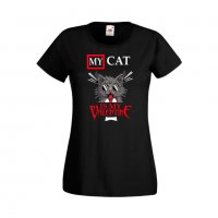 Дамска тениска Свети Валентин My Cat Is My Valentine 3, снимка 4 - Тениски - 35648357