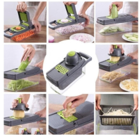 Ренде за плодове и зеленчуци Veggie Slicer, Многофункционално, 14 части, снимка 2 - Блендери - 44632732