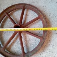 Старо масивно желязно колело, снимка 2 - Антикварни и старинни предмети - 33775654