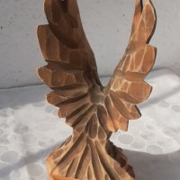 20 см Орел, фигура, птица дърворезба, пластика, статуетка, снимка 2 - Статуетки - 39750515