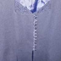 Дамски костюм с пола тъмносин с копчета, снимка 1 - Костюми - 29995453