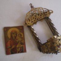 Антикварно руско домашно кандило с иконостас, снимка 12 - Антикварни и старинни предмети - 37190701
