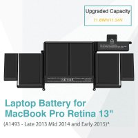 A1493 A1582 Резервна батерия за лаптоп Macbook Pro 13" Retina A1502, снимка 2 - Части за лаптопи - 44403374