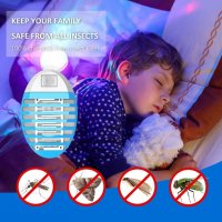 Нови 4 броя уред срещу комари, насекоми Убиец за контакт с UV светлина, снимка 2 - Други стоки за дома - 39553986