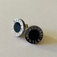 Обеци Bvlgari с черен оникс, снимка 2 - Обеци - 35609246