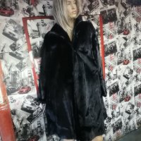 Дамско палто с косъм , снимка 3 - Рокли - 42427577