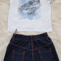 Пола и тениска за момиче 12-18 месеца, снимка 4 - Комплекти за бебе - 33809271