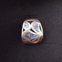 Масивен сребърен пръстен проба 925 с кралски седеф - "Абалон" , снимка 3 - Пръстени - 34975726