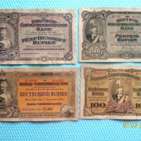 Много редки  1912г. Германия 500 и 1000 рупия , снимка 3 - Нумизматика и бонистика - 44261643