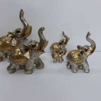 Златни слонове - 5 различни размера.Символ на щастието., снимка 3 - Декорация за дома - 37620313