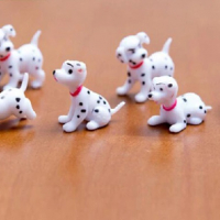 мини Далматинци малки кученца PVC 6 бр фигурки топери за игра и украса торта играчки, снимка 4 - Други - 19016009