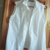 Бяла риза без ръкави, снимка 2 - Ризи - 37063937