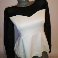 Топ с пеплум ONLY р-р S, нов, с етикет , снимка 3 - Блузи с дълъг ръкав и пуловери - 34916116