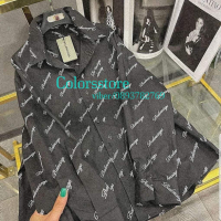 Дамска Черна риза Balenciaga код VL-F26, снимка 1 - Ризи - 42345343
