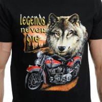 Нова мъжка тениска с дигитален печат Legends Never Die, снимка 2 - Тениски - 37638992