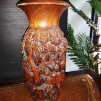 Дървена ваза, снимка 1 - Вази - 39160310