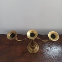 Античен бронзов троен свещник , снимка 5 - Антикварни и старинни предмети - 39411089