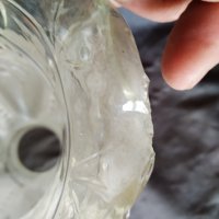 старо стъкло за полилей,нощна лампа арт деко, снимка 6 - Настолни лампи - 30797726