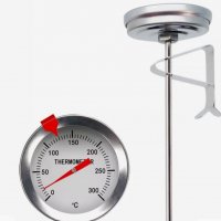 Термометър  шиш,   40 см 0- 300 градуса  за фритюрник, месо  камина, фурна, пещ и други , снимка 1 - Други инструменти - 39946767