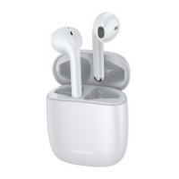 Слушалки безжични Bluetooth Baseus Encok W04 TWS Тип Тапи за уши Бели Earbuds, снимка 1 - Bluetooth слушалки - 38545739