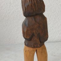 Мъж, музикант дърворезба, 22 см, дървена фигура, снимка 4 - Статуетки - 42322271