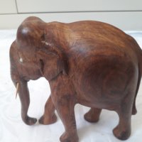 Дървена статуя слон масив, снимка 1 - Декорация за дома - 31464149