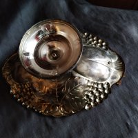 позлатена метална купа в стил арт деко, снимка 4 - Антикварни и старинни предмети - 29571155