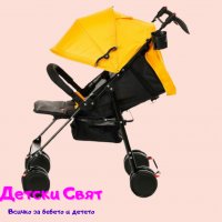 Лятна количка Zi Caspar, жълта, снимка 2 - Детски колички - 38253138