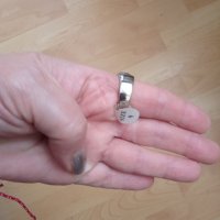 Уникален пръстен( Унисекс ) с естествен оникс от медицинска стомана, снимка 4 - Пръстени - 32023466