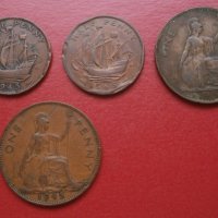 Лот стари не повтарящи се монети Великобритания Джордж VI, снимка 4 - Нумизматика и бонистика - 42373921